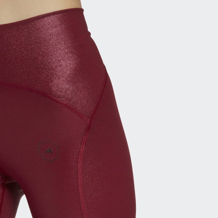 Adidas By Stella Mccartney Calça De Ciclismo Brilhante Bordô