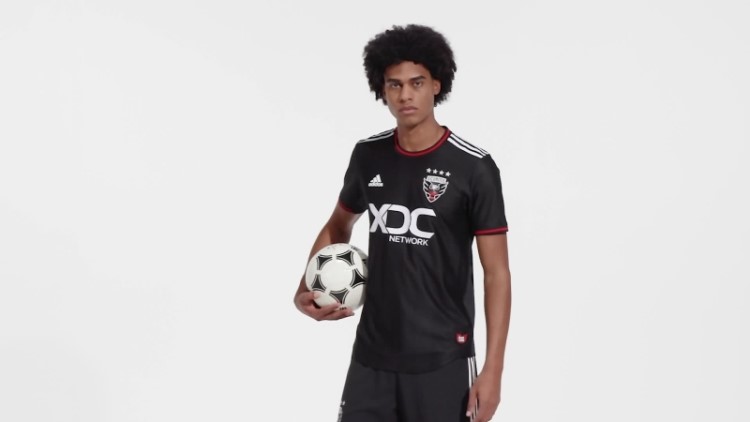 Adidas Black D.c. Camisa Original Do United 22/23