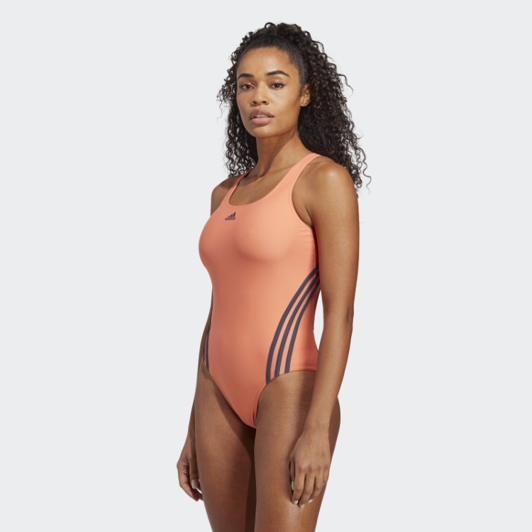 Fato De Banho Adidas Com As 3 Riscas Coral