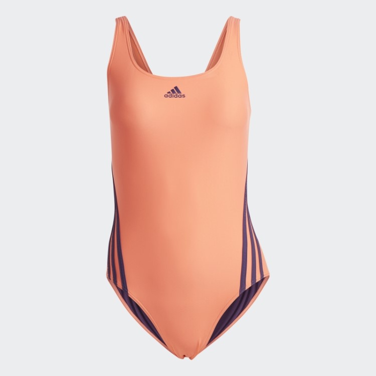 Fato De Banho Adidas Com As 3 Riscas Coral
