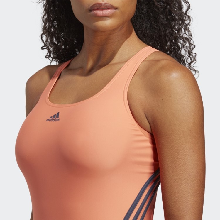 Fato De Banho Adidas Com As 3 Riscas Coral