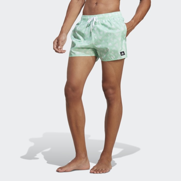 Shorts De Banho Clx Com Estampa De Logo Adidas Menta Comprimento Muito Curto
