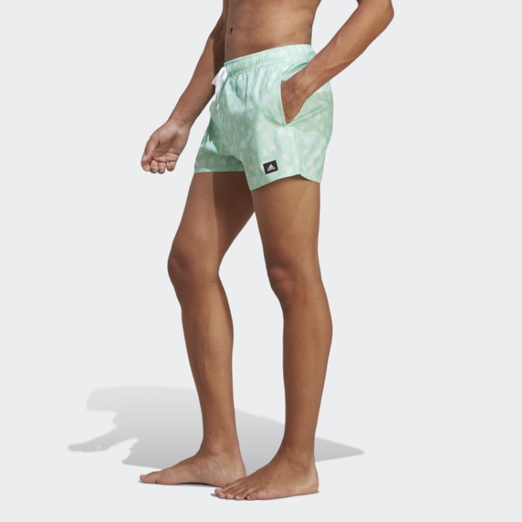Shorts De Banho Clx Com Estampa De Logo Adidas Menta Comprimento Muito Curto