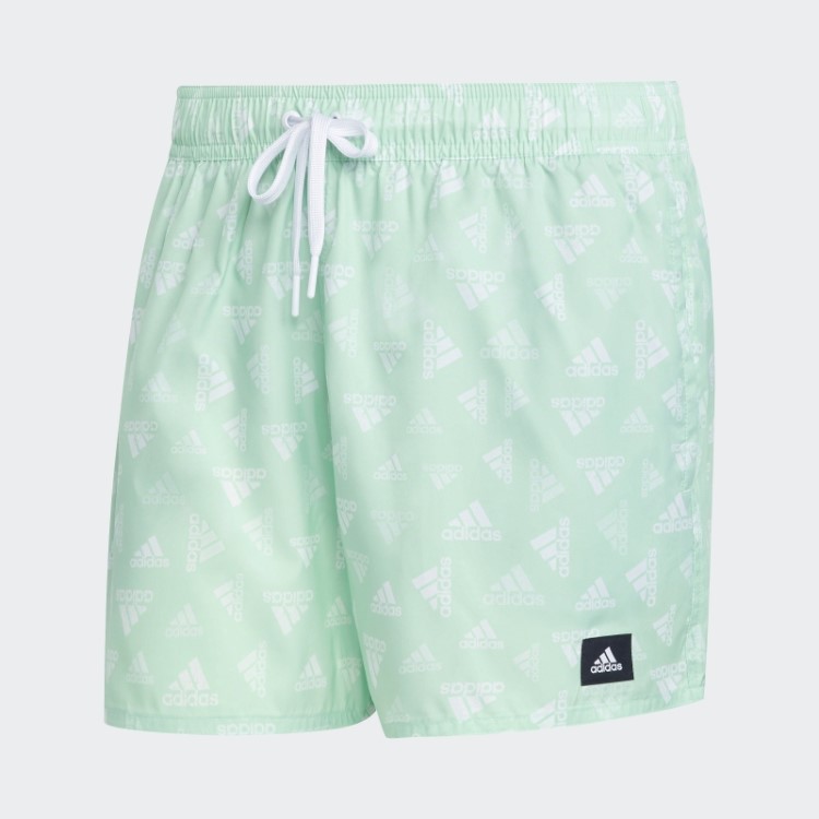 Shorts De Banho Clx Com Estampa De Logo Adidas Menta Comprimento Muito Curto