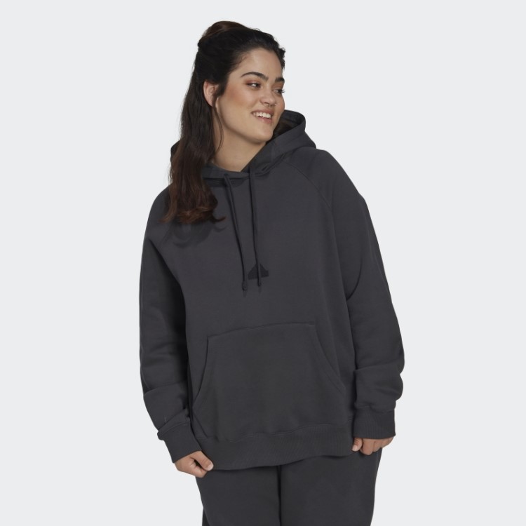 Moletom Oversized Com Capuz (plus Size) Carbono Adidas