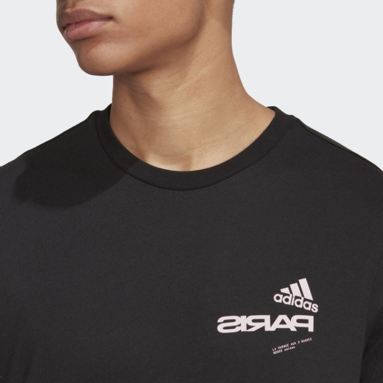 Camiseta Estampada Paris Preta Adidas