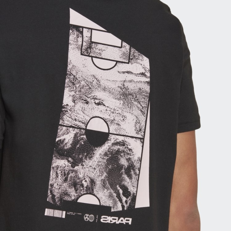 Camiseta Estampada Paris Preta Adidas