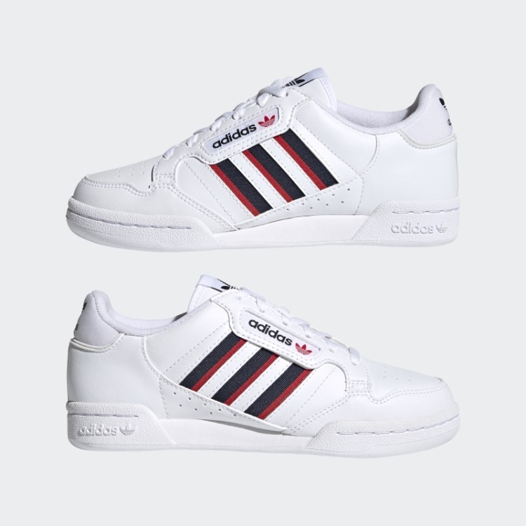 Tênis Adidas Continental 80 Listras Branco