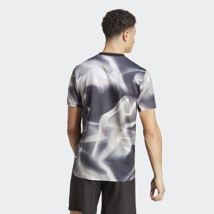 Adidas Designed 4 Training Heat.rdy Allover Print Hiit Camiseta De Treino Cinza