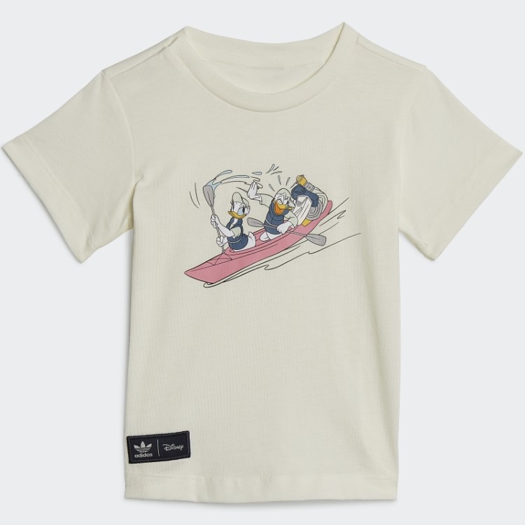 Shorts Branco Disney Mickey And Friends E Camiseta Adidas