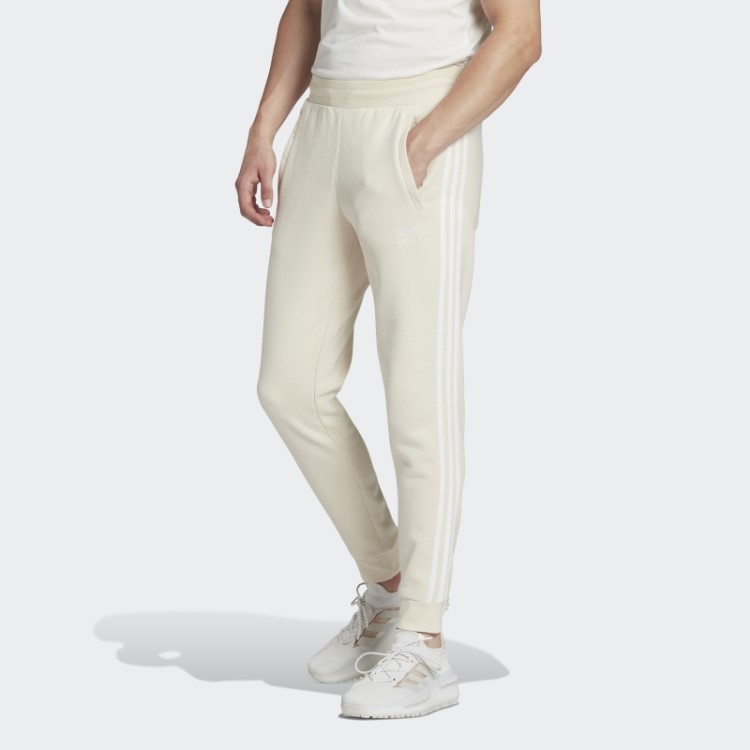 Calça Branca Com As Três Listras Adidas Adicolor Classics