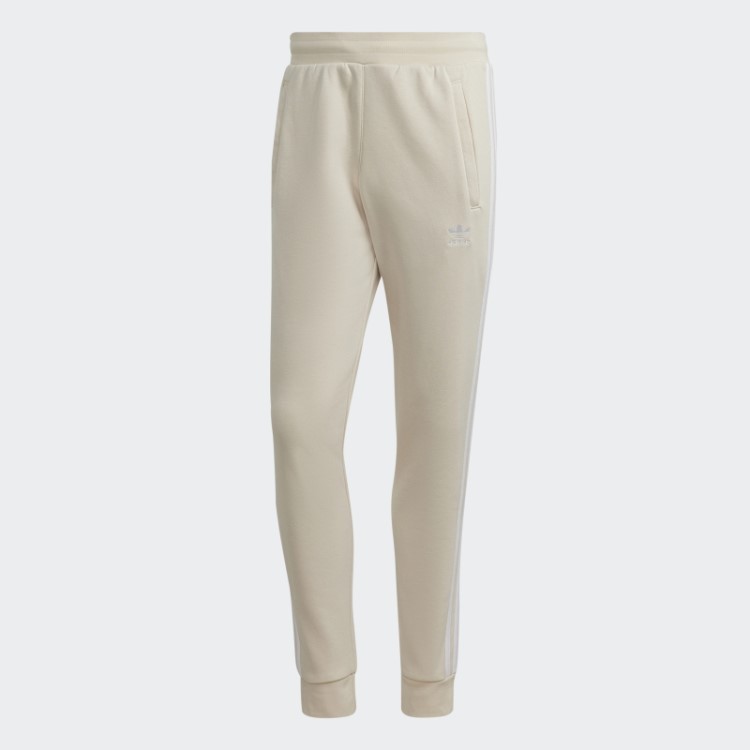 Calça Branca Com As Três Listras Adidas Adicolor Classics