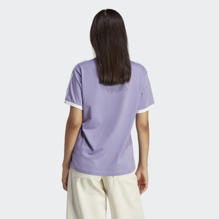 Lilás Camiseta Adidas Adicolor Classics Com As Três Listras