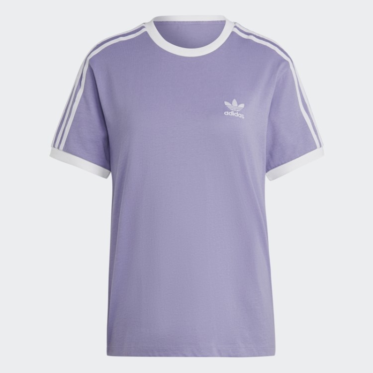 Lilás Camiseta Adidas Adicolor Classics Com As Três Listras