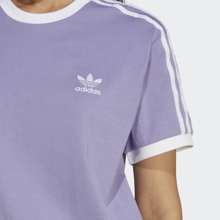Lilás Camiseta Adidas Adicolor Classics Com As Três Listras