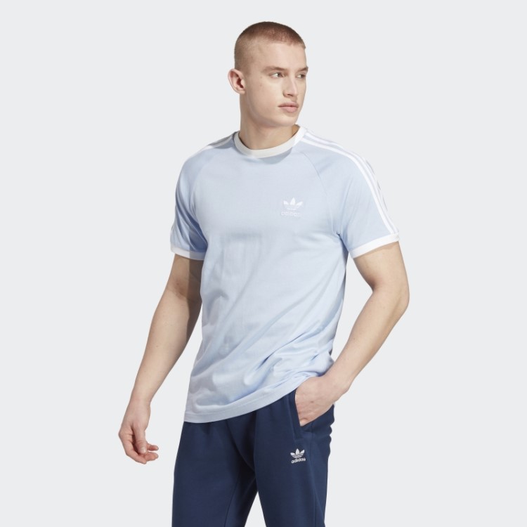 Camiseta Adidas Adicolor Classics Com As Três Listras Blue Dawn