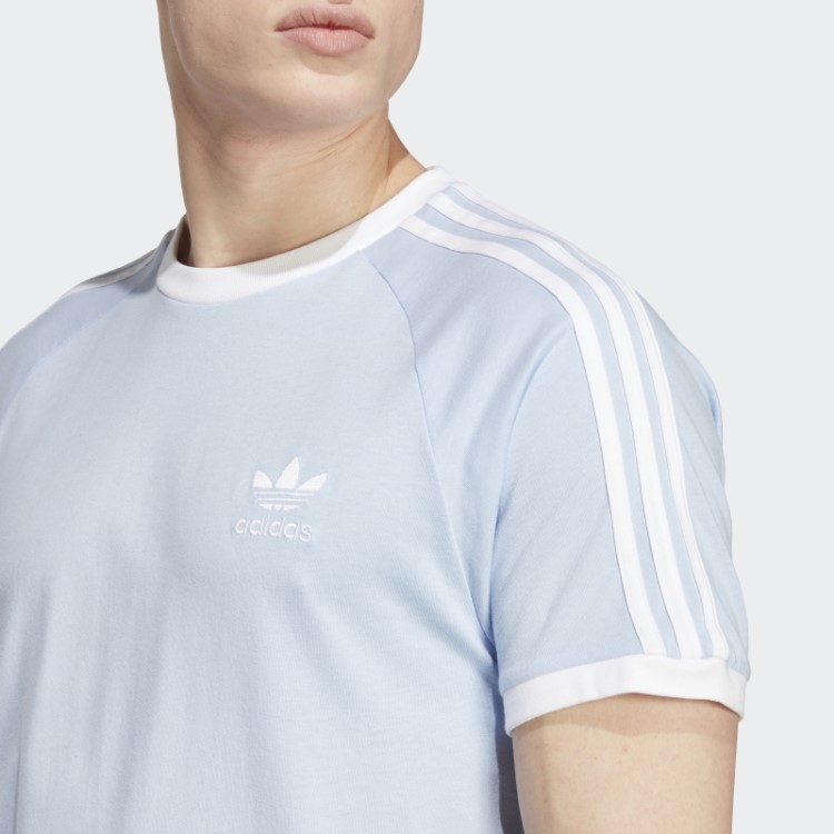 Camiseta Adidas Adicolor Classics Com As Três Listras Blue Dawn