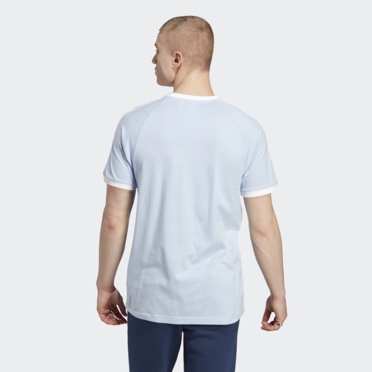Camiseta Adidas Adicolor Classics Com As Três Listras Azul Dawn
