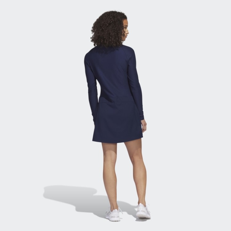 Vestido De Golfe De Manga Longa Azul Adidas