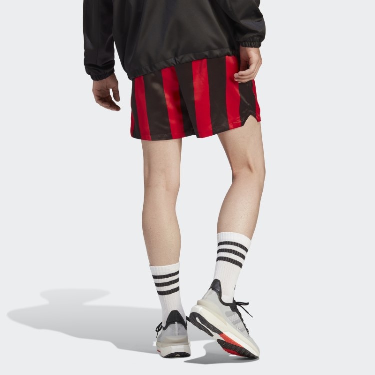 Shorts De Cetim Escarlate Adidas