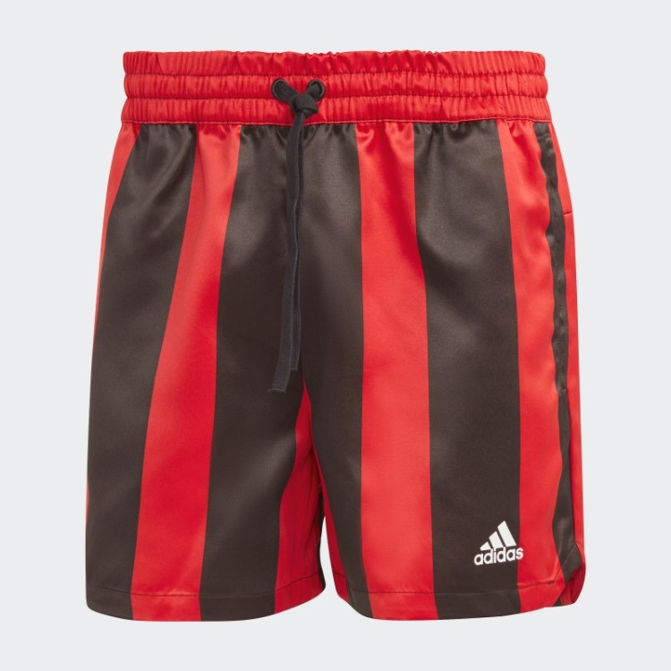Shorts De Cetim Escarlate Adidas