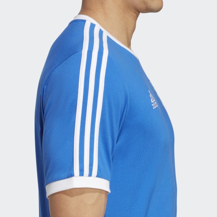 Camiseta Italiana Com As Três Listras Azul Adidas