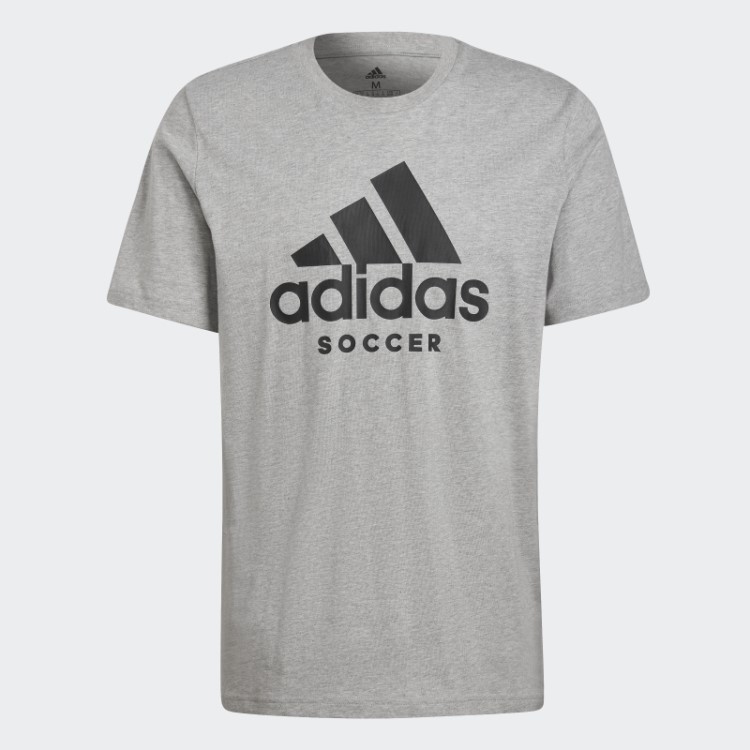 Camiseta Com Logo De Futebol Adidas Cinza Médio