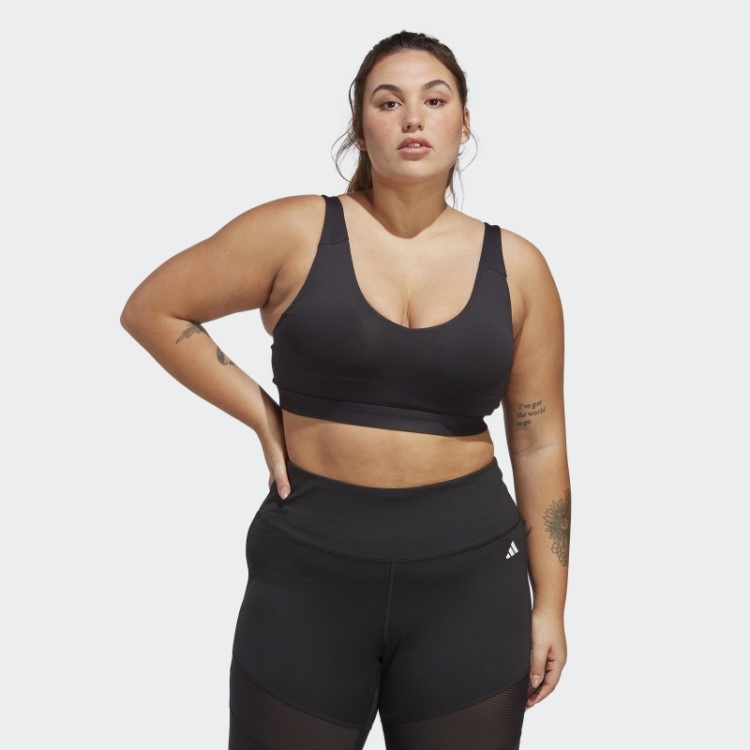Sutiã Preto Adidas Com Suporte Leve Para Treino (tamanho Grande)
