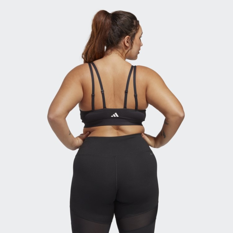 Sutiã Preto Adidas Com Suporte Leve Para Treino (tamanho Grande)