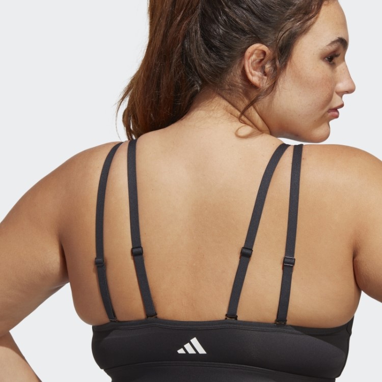 Sutiã Preto Adidas Com Suporte Leve Para Treino (tamanho Grande)