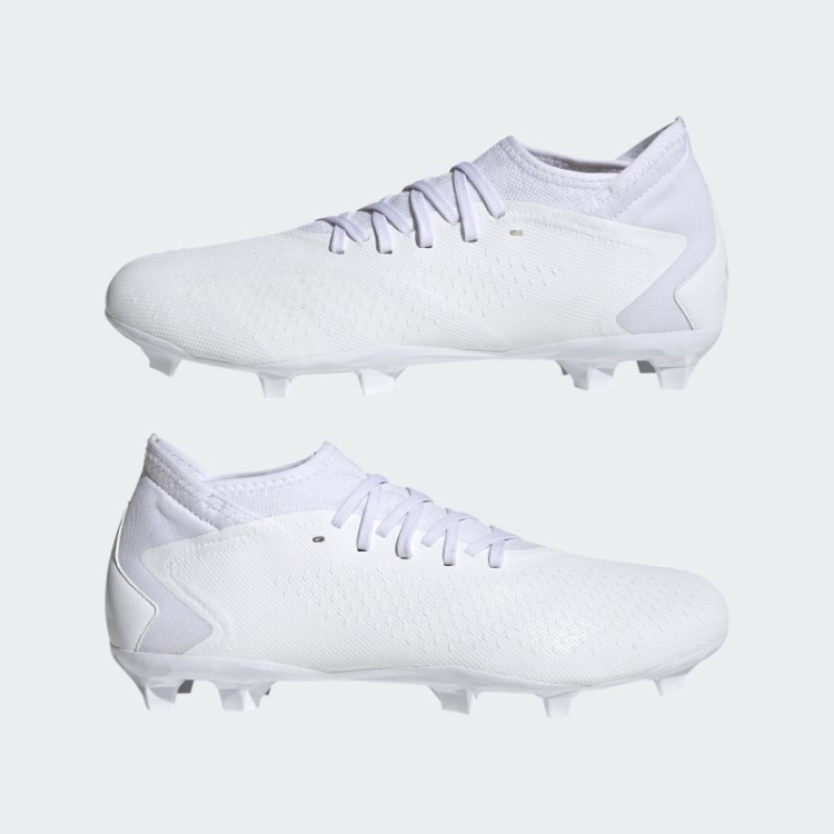 Elegante Adidas Predador Precisão.3 Botas De Chão Firme Branco