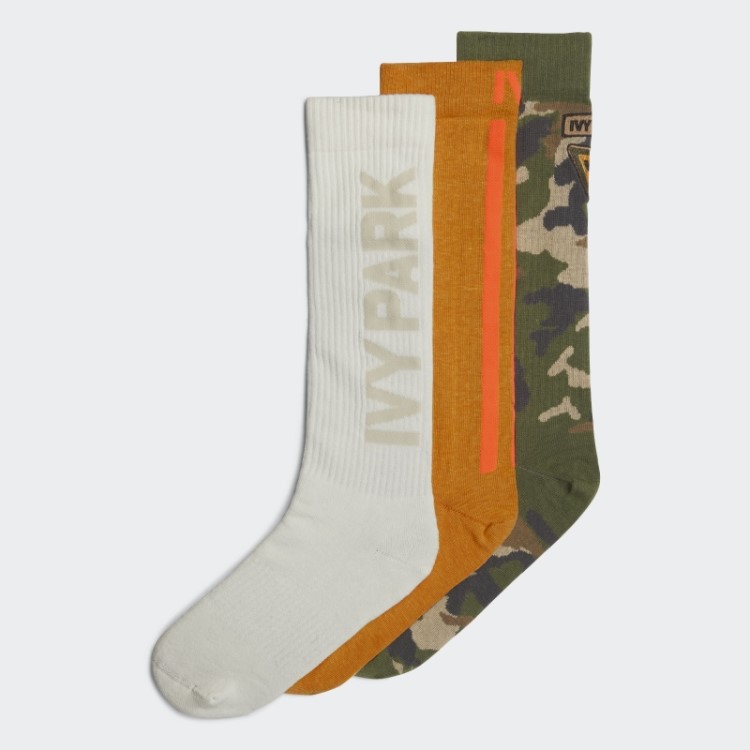 Meias Da Tripulação (3 Pares) Foco Laranja Adidas