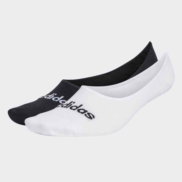 Meias Bailarina Lineares Finas Brancas Adidas 2 Pares