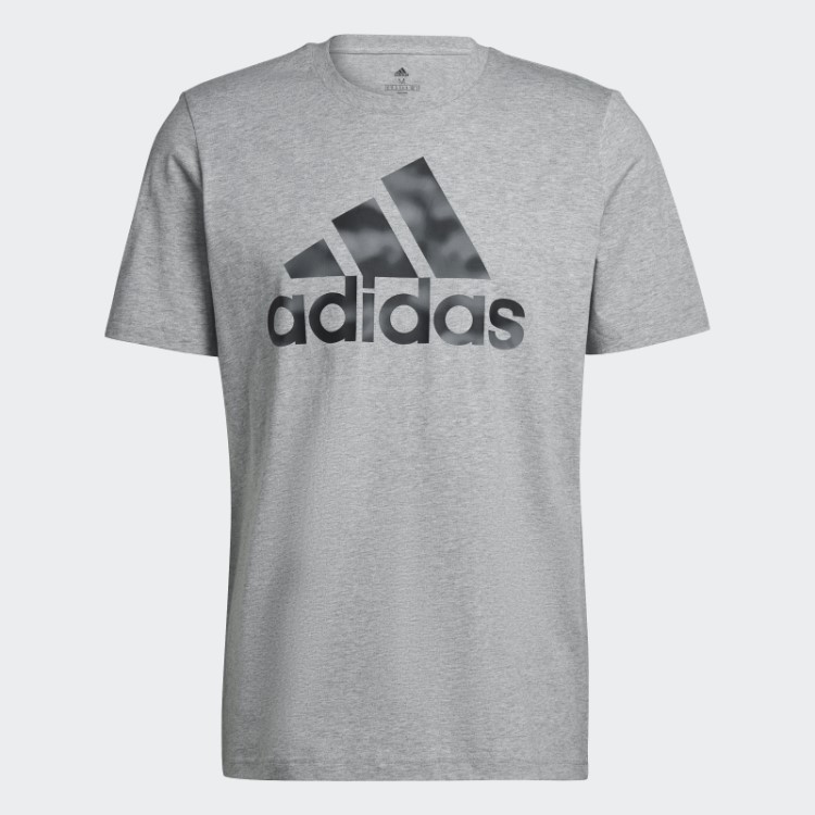 Essentials Camiseta Com Estampa Camuflada Cinza Médio Adidas