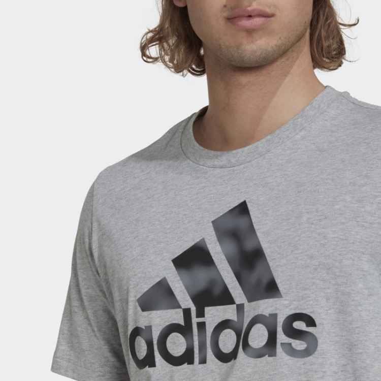 Essentials Camiseta Com Estampa Camuflada Cinza Médio Adidas