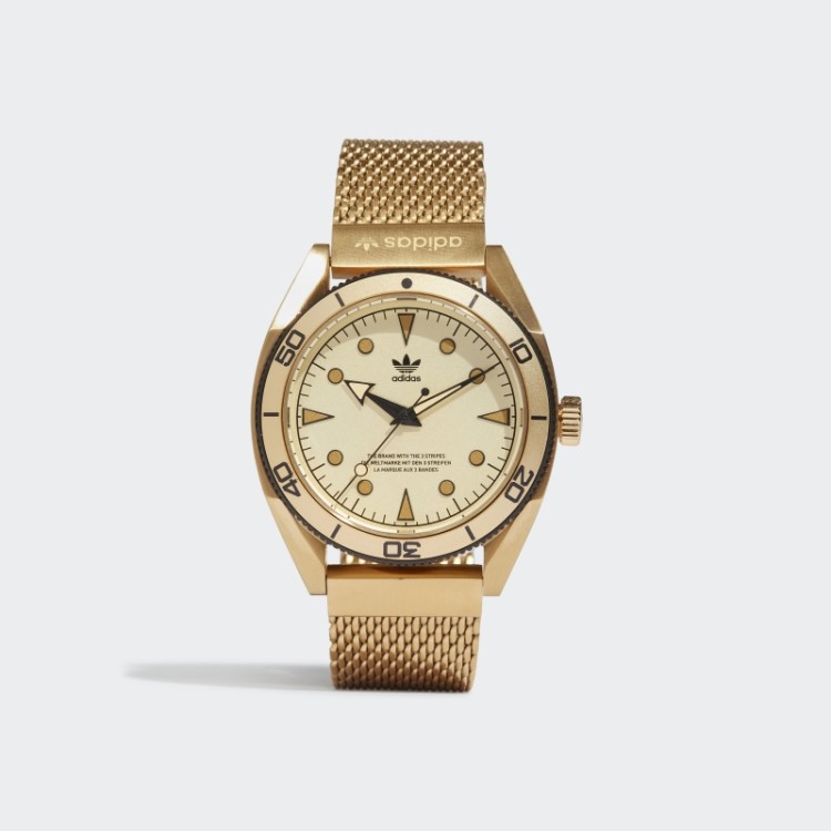 Edição Dois M Relógio Dourado Metálico Adidas