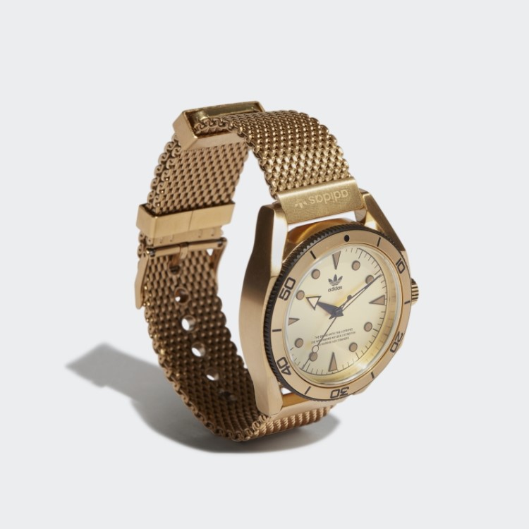 Edição Dois M Relógio Dourado Metálico Adidas