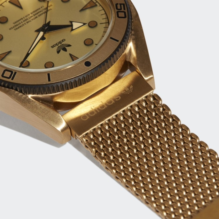 Edição Dois M Relógio Dourado Metálico Adidas