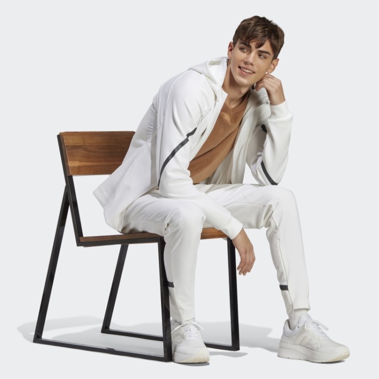 Jaqueta De Corrida Com Zíper Completo Premium 4 Gameday Branca Adidas