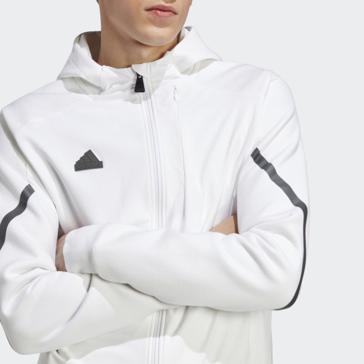 Jaqueta De Corrida Com Zíper Completo Premium 4 Gameday Branca Adidas