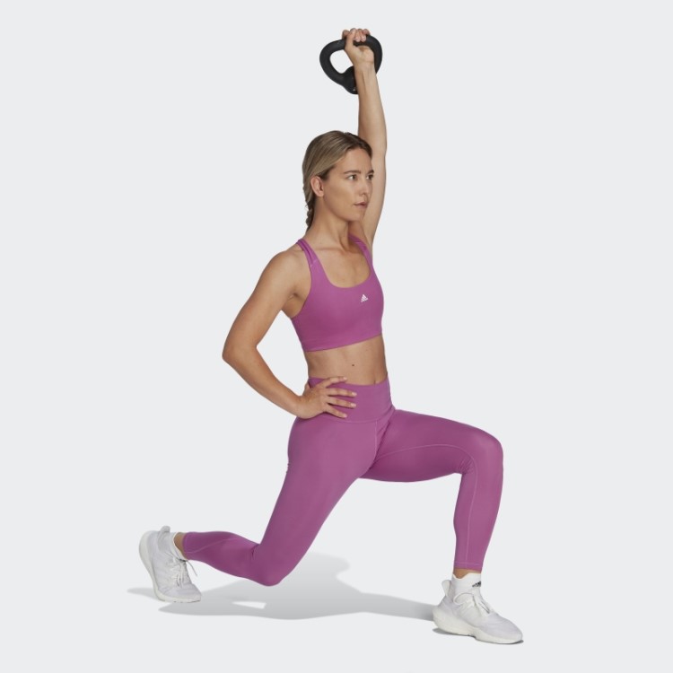 Sutiã Lilás De Suporte Médio Adidas Powerimpact Training
