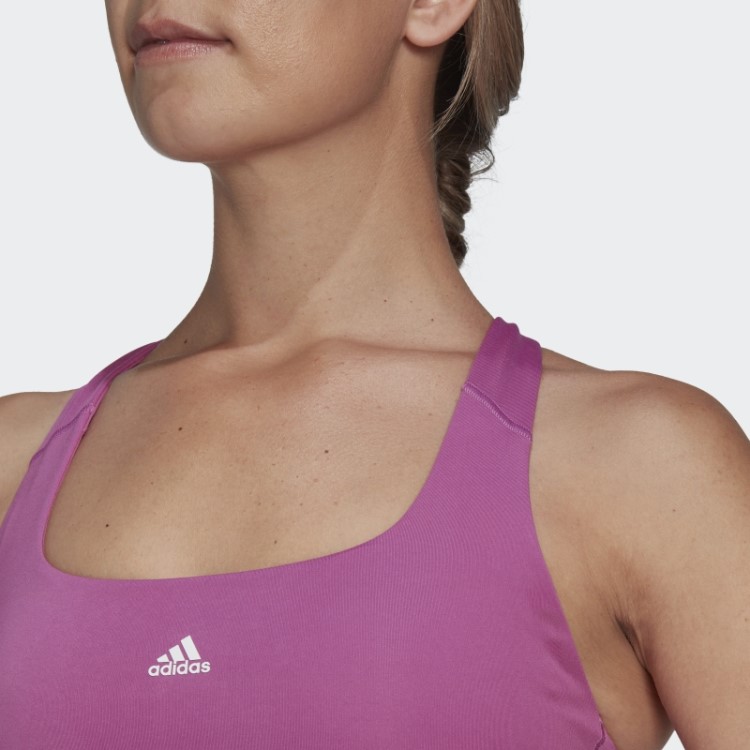 Sutiã Lilás De Suporte Médio Adidas Powerimpact Training