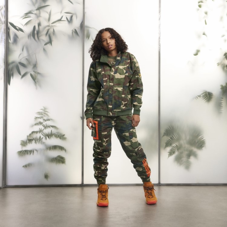 Jaqueta De Lona Com Estampa Camuflada Adidas