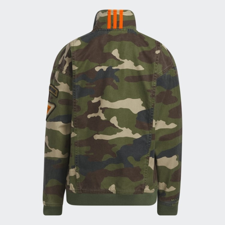 Jaqueta De Lona Com Estampa Camuflada Adidas
