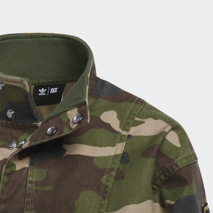 Jaqueta De Lona Com Estampa Camuflada Adidas