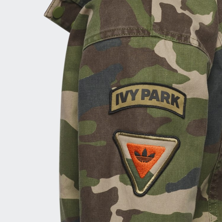 Jaqueta De Lona Com Estampa Camuflada Adidas