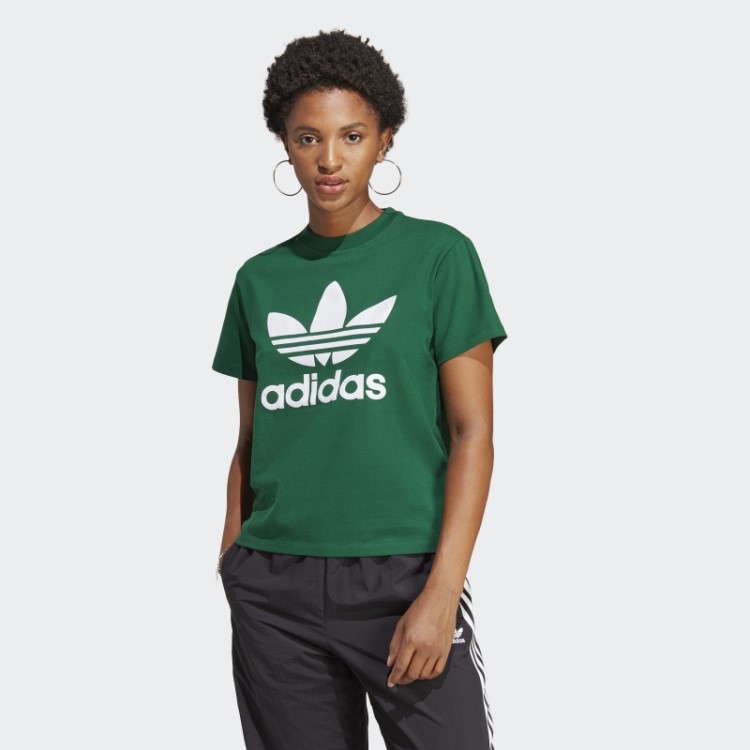 Camiseta Adidas Adicolor Classics Trefoil Verde Escuro