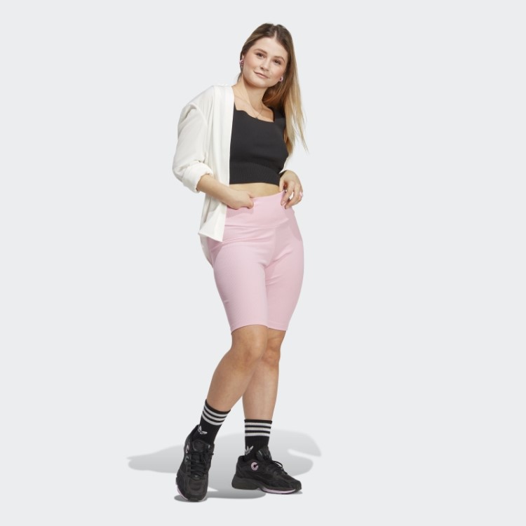 Leggings Curtas Adidas Adicolor Essentials Rosa Verdadeiro