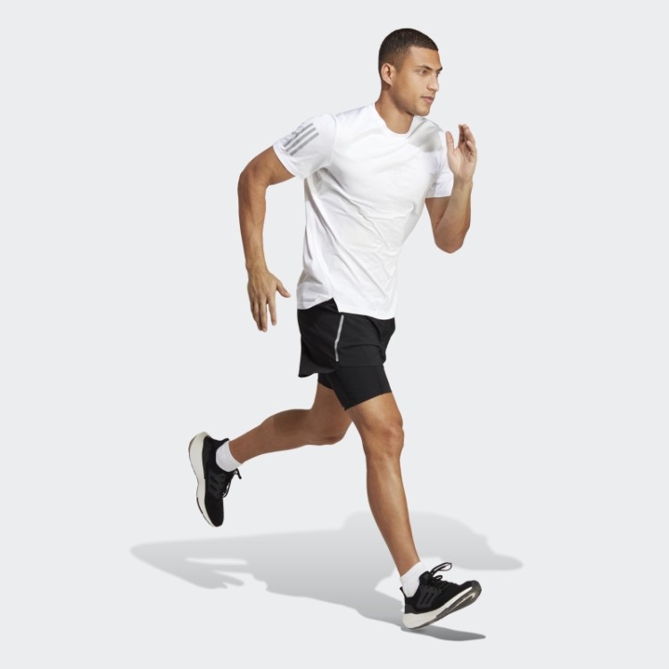 Adidas Preto Projetado Para Shorts 2 Em 1 De Corrida