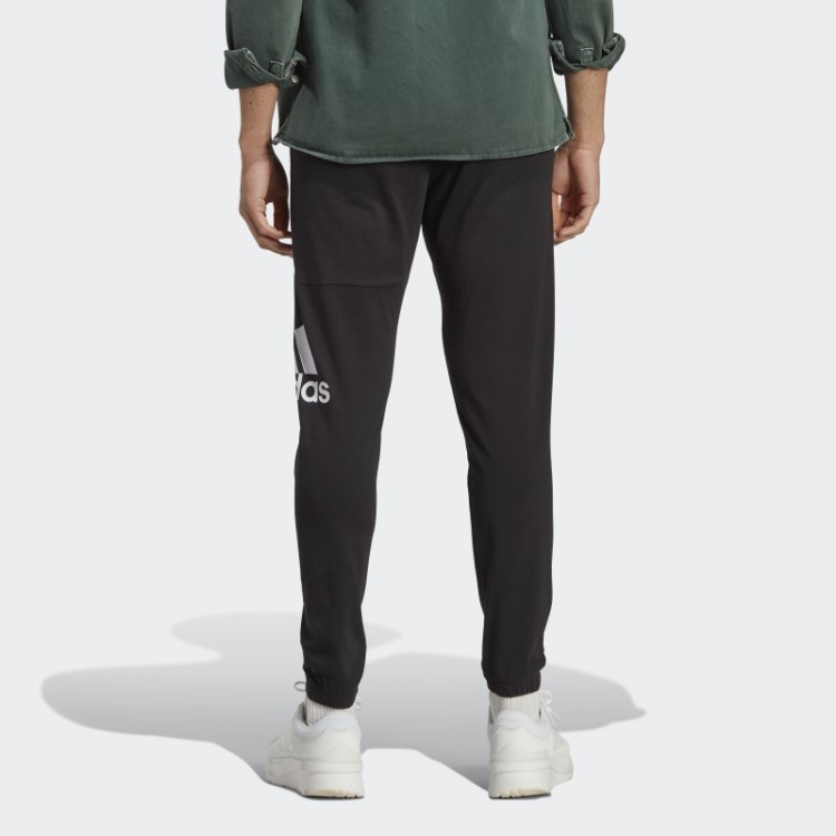 Distintivo Afunilado De Jersey Simples Preto Essencial Da Calça Esportiva Adidas